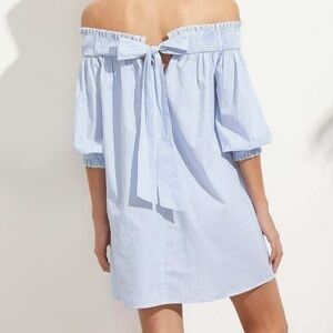 Bardot Bishop Sleeves Cutout Self Tie Back dress